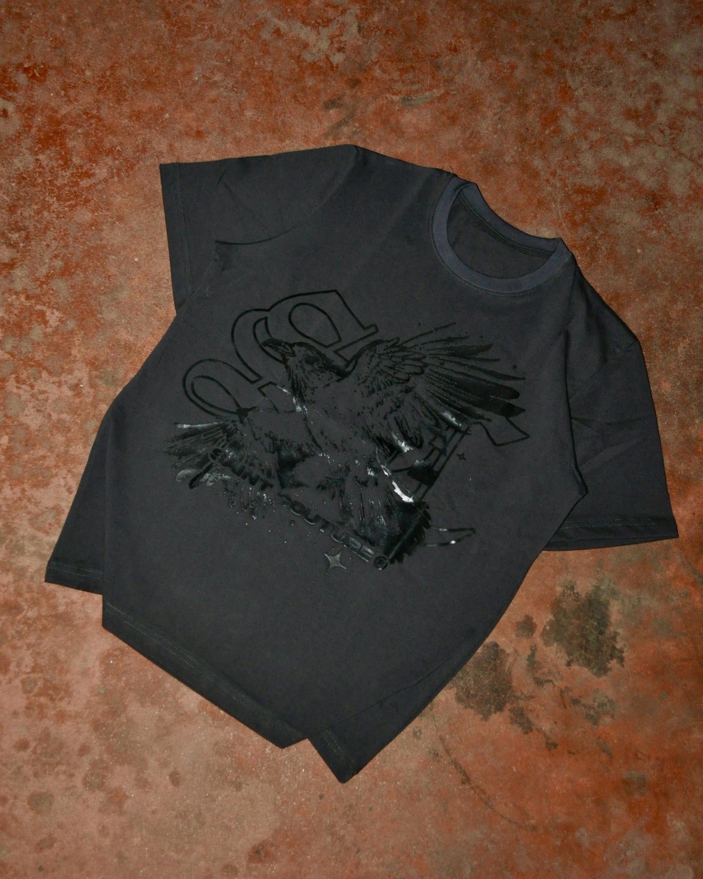 SAINT WORLD V2 Charcoal T-Shirt (Crow)